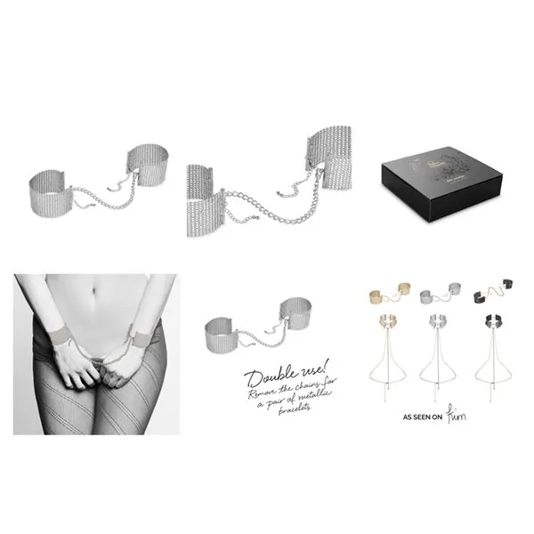 Metallisches Verlangen - Handschellen Armbänder - Silber – Bild 4