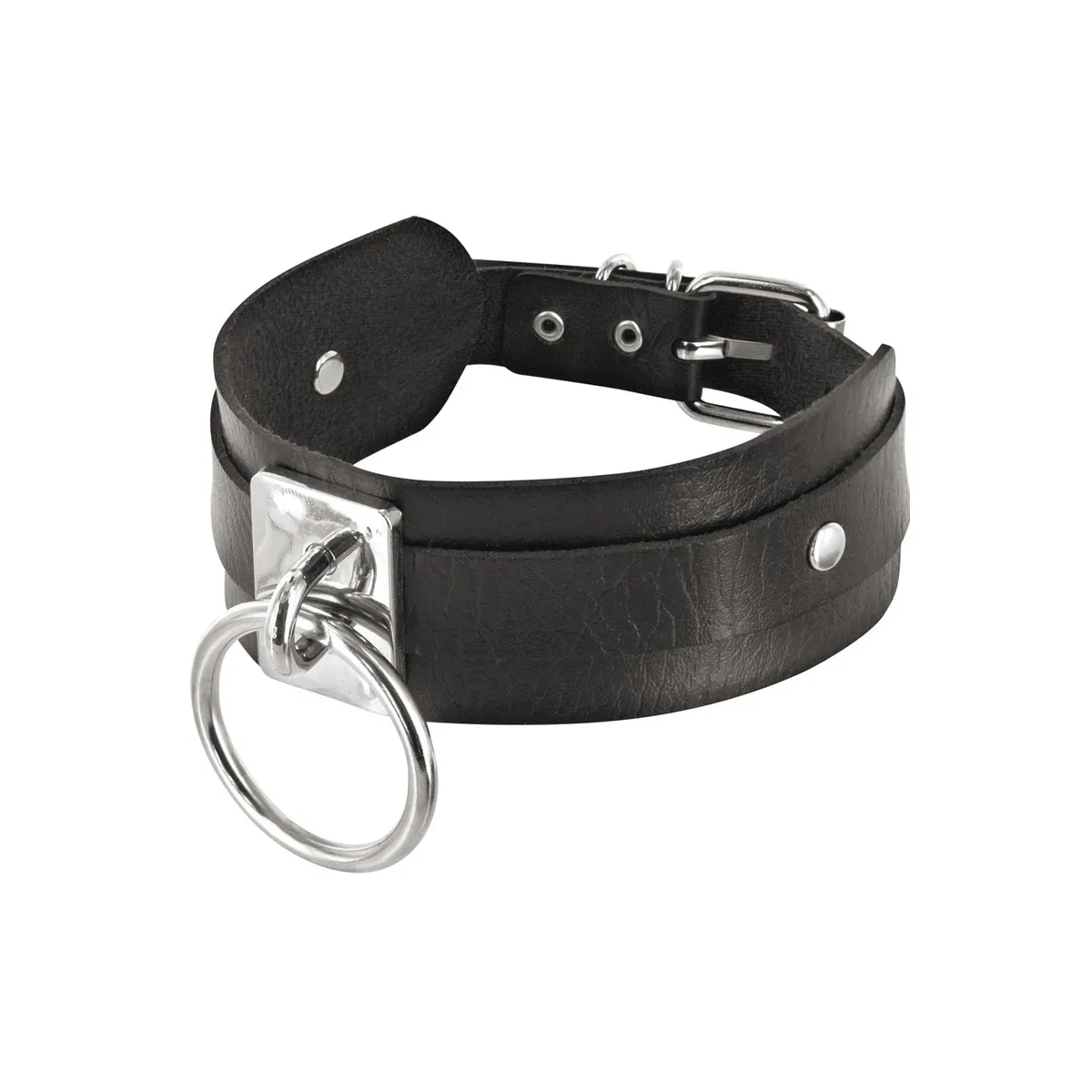 Fetischhalsband mit Metallring für Leine – CC6060110010