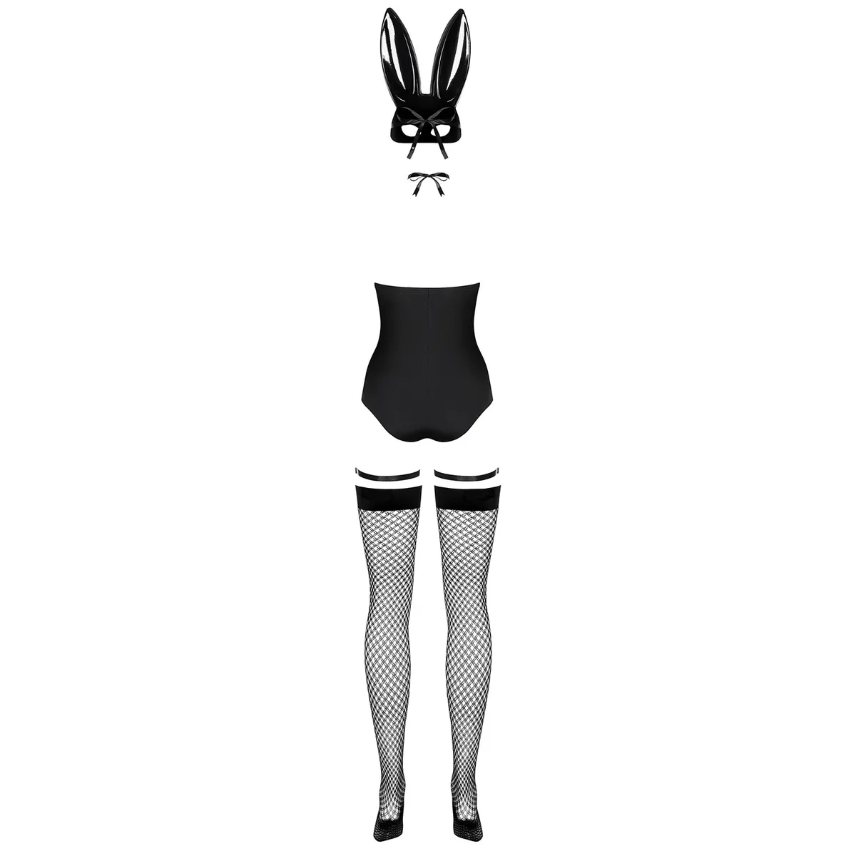 Bunny-Kostüm 4-tlg - Schwarz – Bild 6