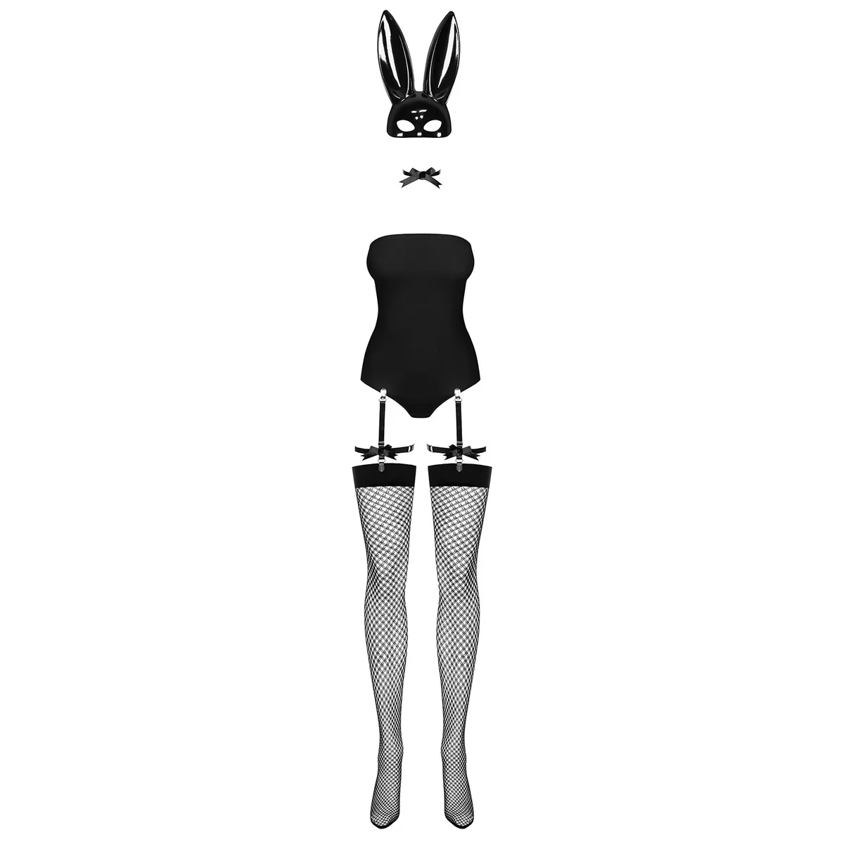 Bunny-Kostüm 4-tlg - Schwarz – Bild 5