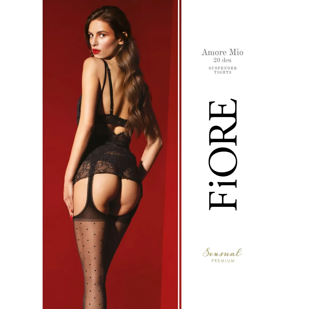 Amore Mio Strumpfhalter 20 DEN – Schwarz – Premiumqualität