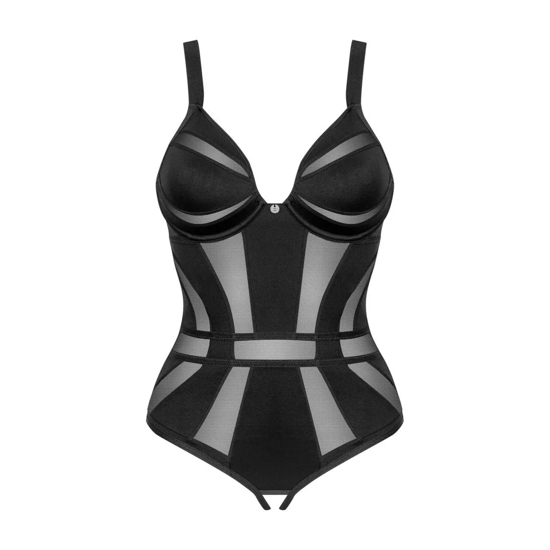Chic Amoria Body ouvert - Schwarz – Bild 7