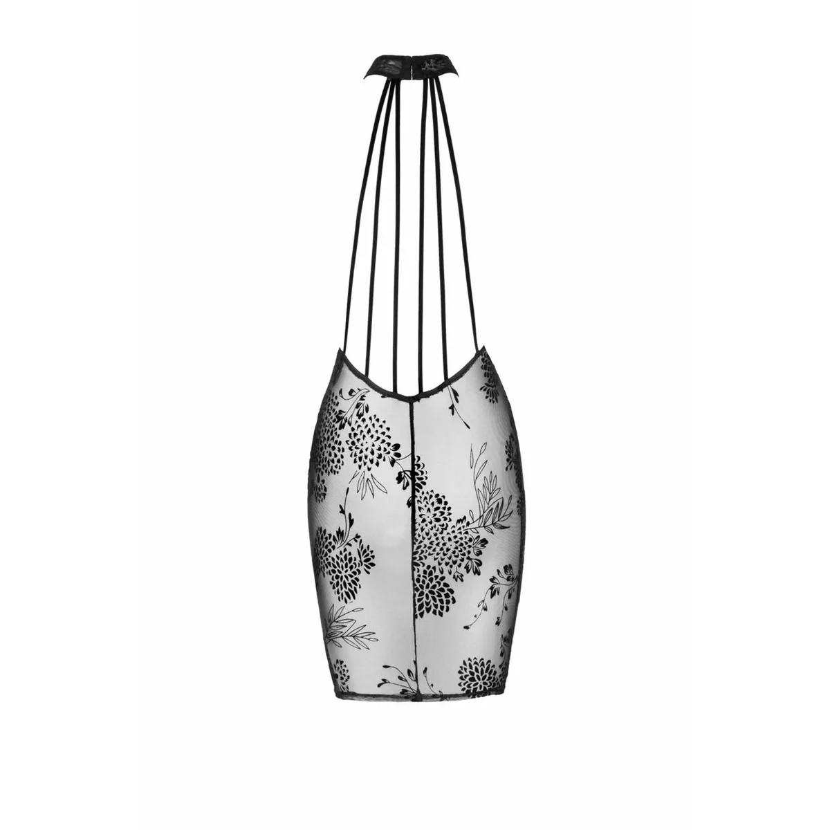 F240 Midikleid aus Tüll mit Samtträgern am Rücken – Bild 6