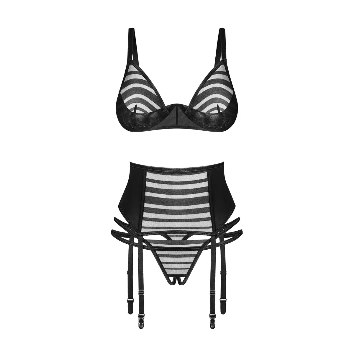 Lune Bellis offenes Set 3-teilig – Schwarz