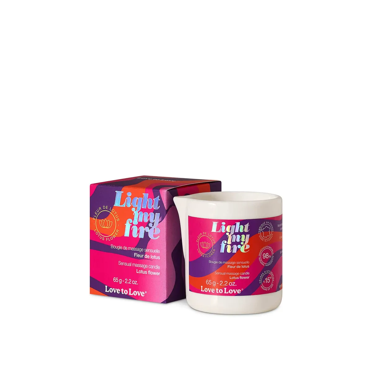 Light My Fire Massagekerze Lotusblüte 65G
