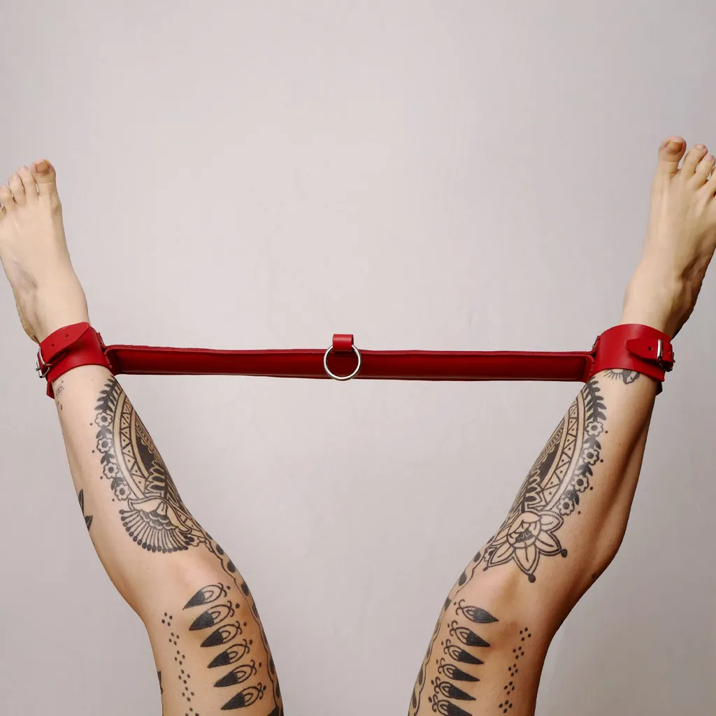 Lederzwangstange und roter Ring