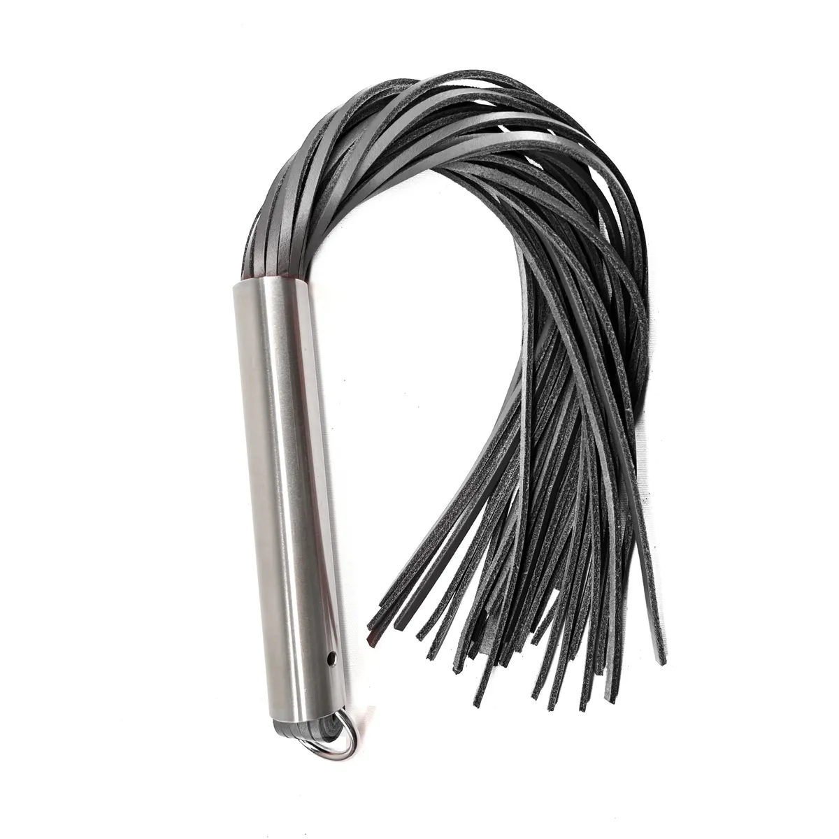 Mann Peitsche Metallgriff weiche Lederriemen