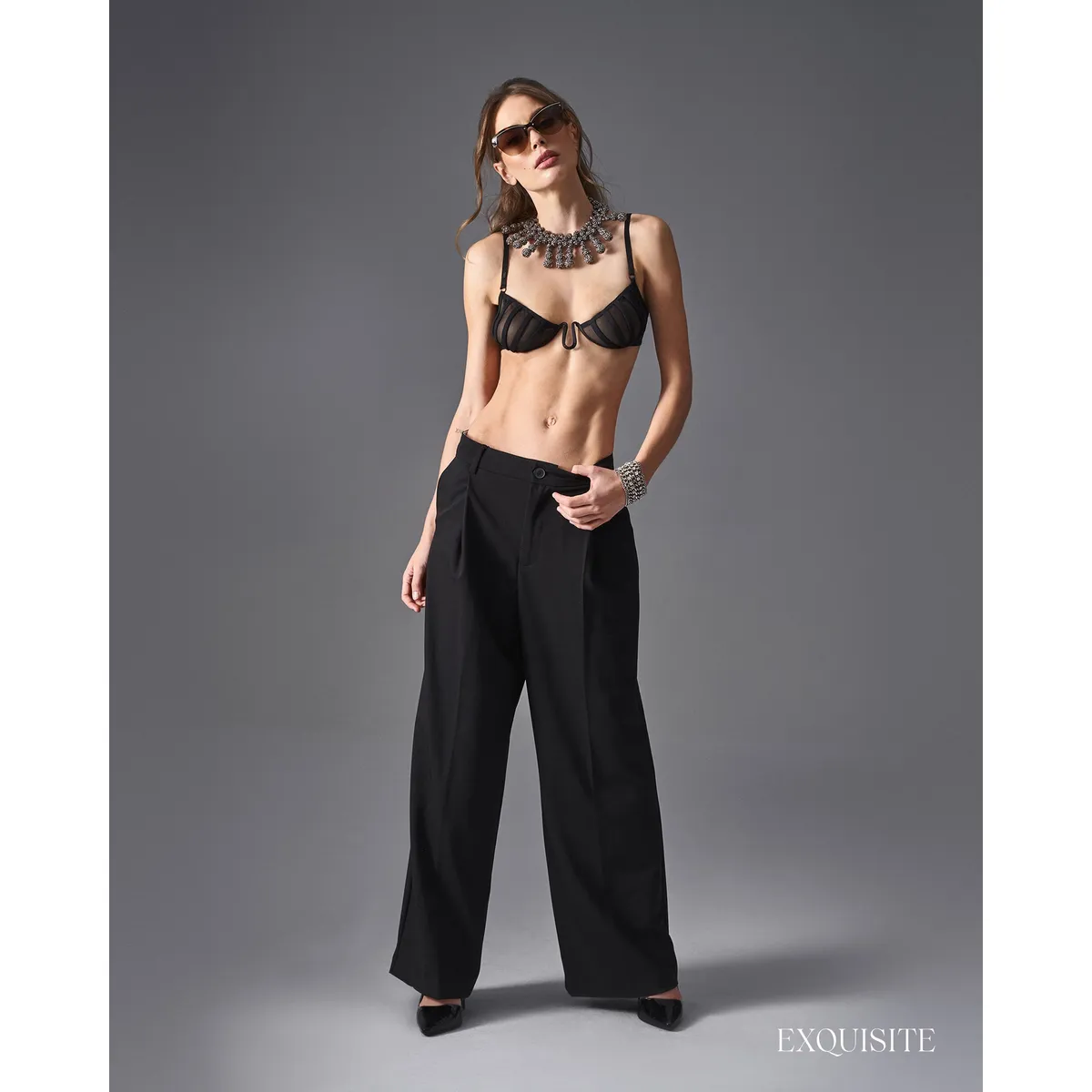 Aurorium schwarzer Halbschalen-BH – Bild 5