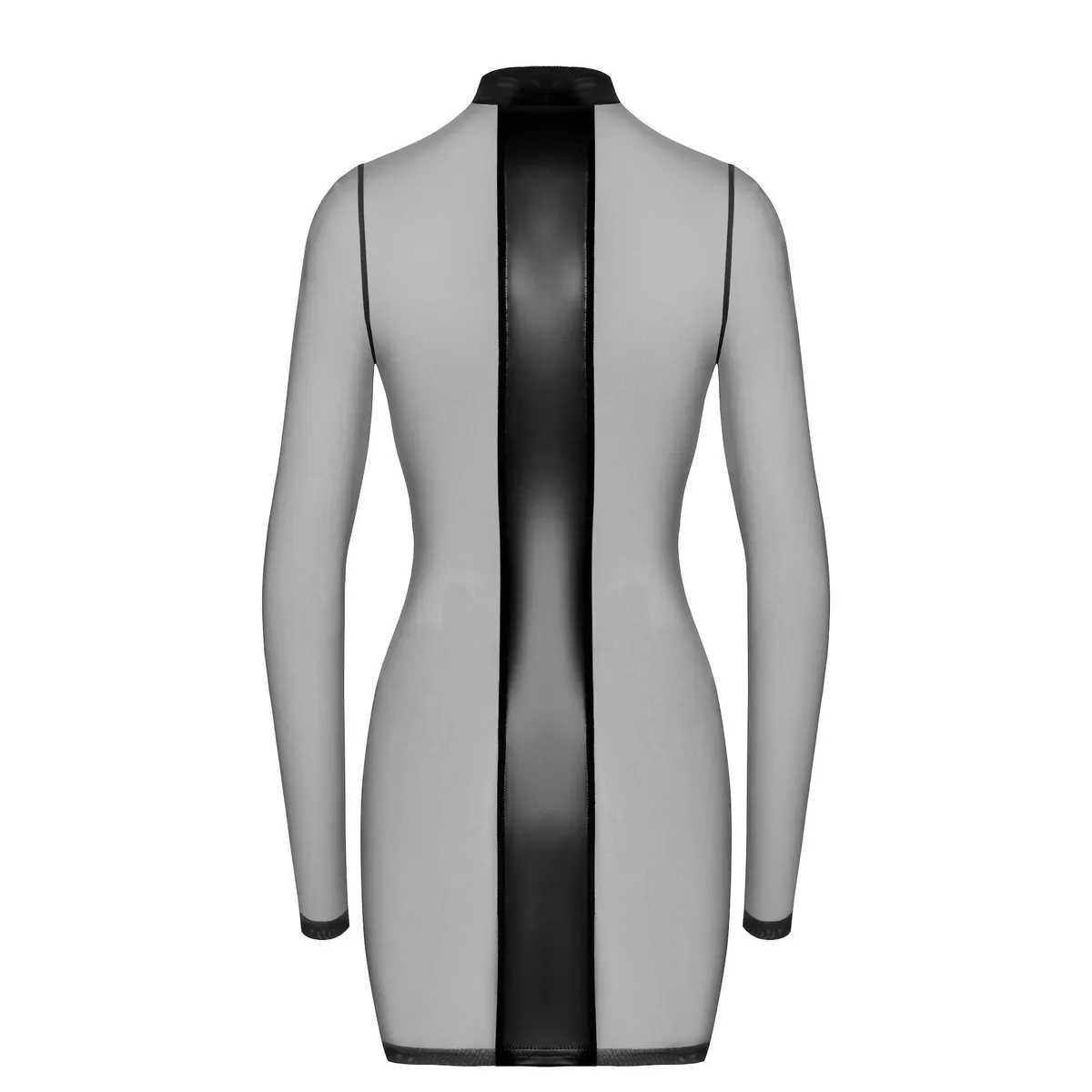 F369 Crossfire Mini-Kleid aus Netzstoff und Wetlook – Bild 6