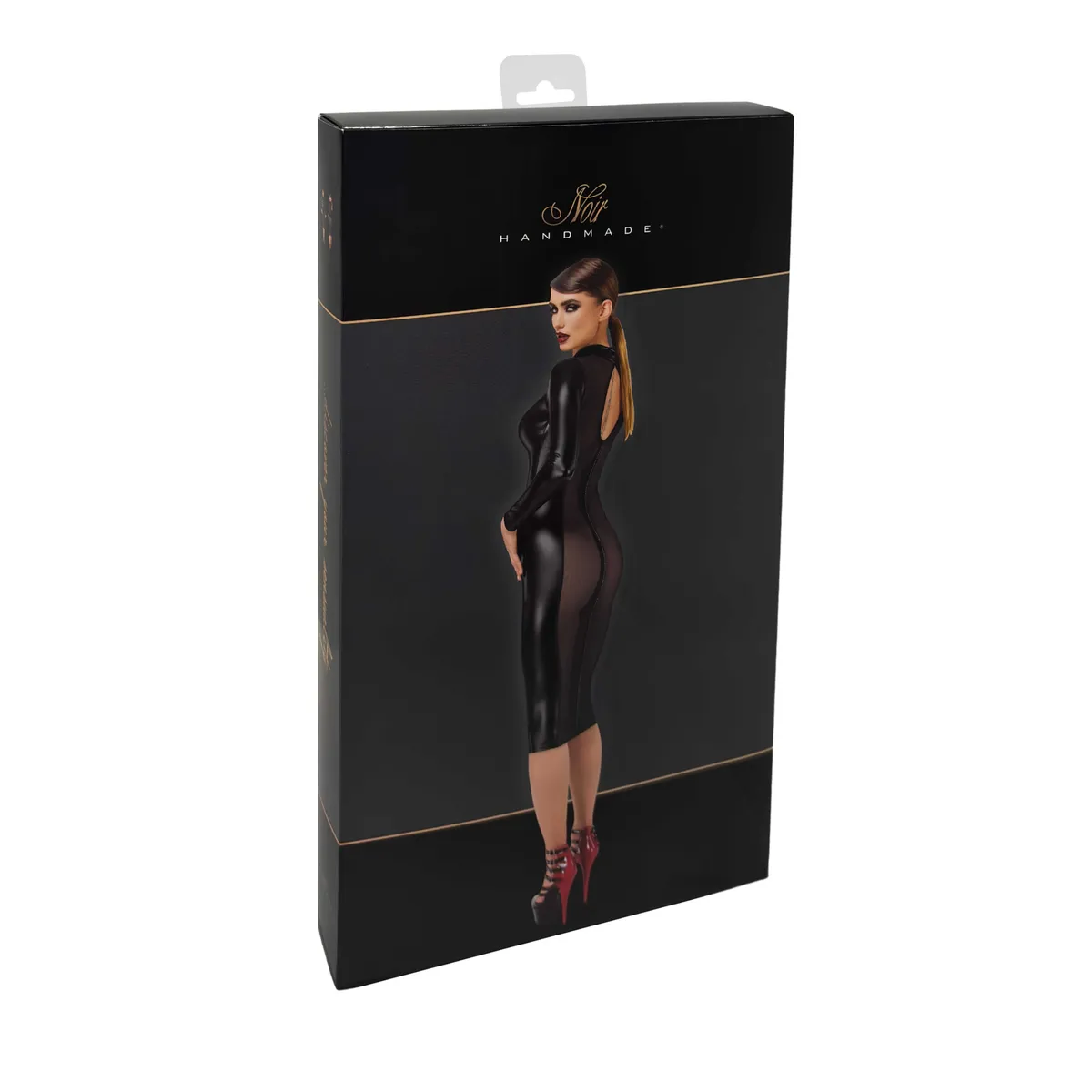 F371 Luxuria mittellanges transparentes Kristallkleid – Bild 8