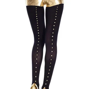 Schwarze, blickdichte Strumpfhose mit goldener Rückseite – MH37001BLK Schwarze, blickdichte Strumpfhose mit goldener Rückseite – MH37001BLK