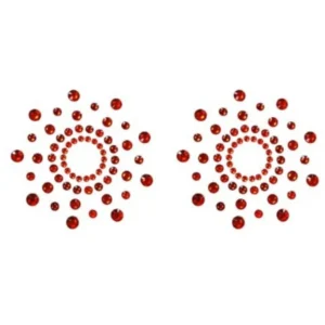 Paar rote Strass-Nippelabdeckungen – NP-1030RED