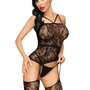 Schwarzer Fantasie-Bodystocking Magical Mistress – PH0112BLK
