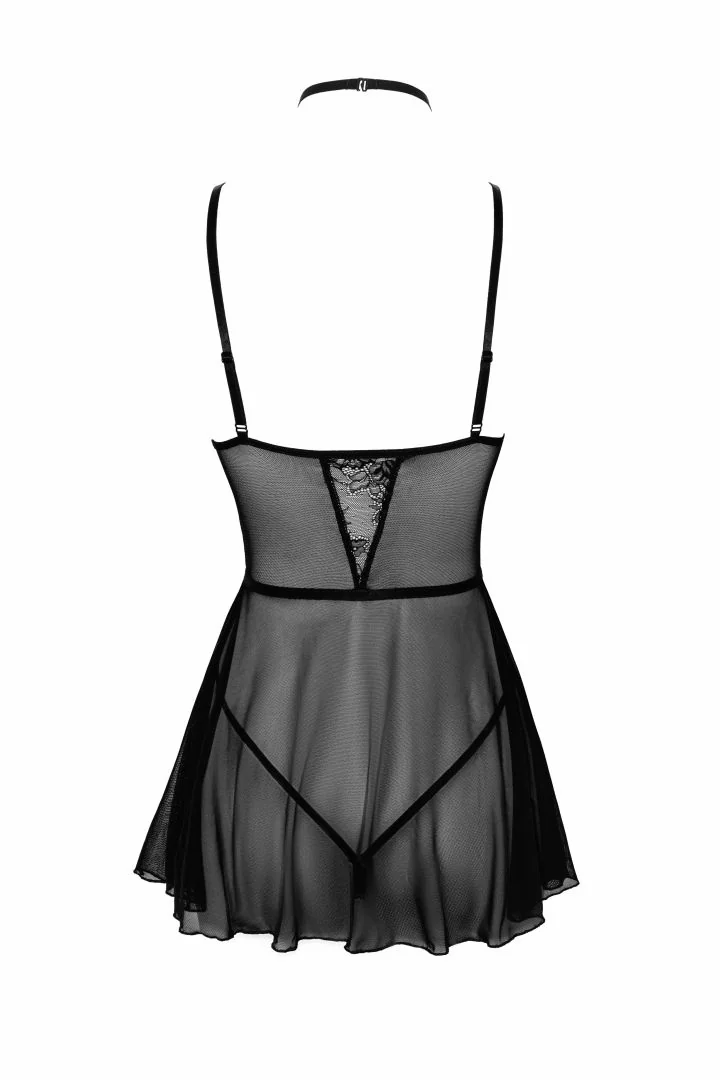 First Kiss 249 babydoll et collier - noire – Bild 5