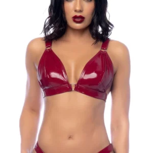 2-teiliges Set aus bordeauxfarbenem Vinyl – MAL2763BLWN