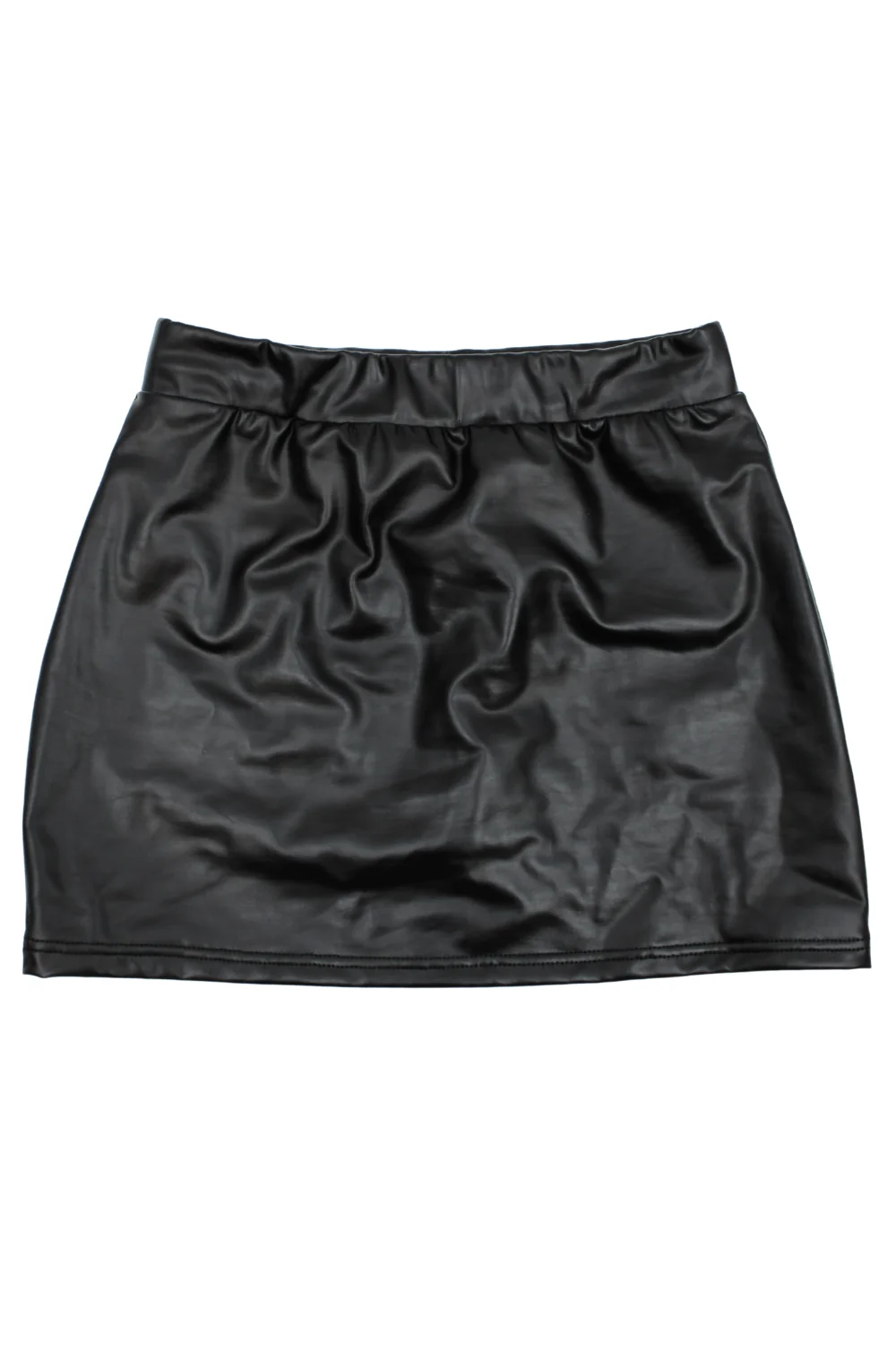 Schwarzer Rock aus mattem Kunstleder Sifia - LSL5-S – Bild 8