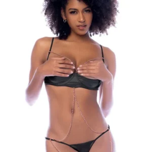 3-teiliges Set mit Roségoldkette – MAL2779BKRG 3-teiliges Set mit Roségoldkette – MAL2779BKRG