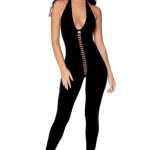 Schwarzer Bodystocking-Anzug – DG0426