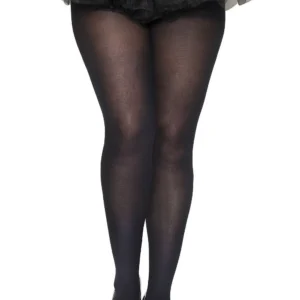 Schwarze, blickdichte, große, fantasievolle Strumpfhose – MH747XBLK