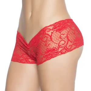 Roter offener Shorty im Schritt – MAL98RED