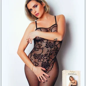 Netz-Bodystocking mit Blumenmuster – Die Nummer 13 – Bodystocking-Kollektion – CM99013