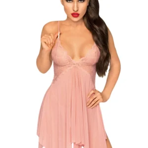 Nachthemd und passender String Rose Sweet Beast – PH0016PNK