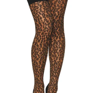 Selbsthaltende Strümpfe mit Leopardenmuster – DG0533NBL Selbsthaltende Strümpfe mit Leopardenmuster – DG0533NBL