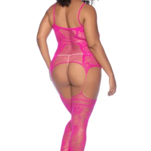 Große Netz-Bodysuit in Rosa – MAL1105XNPK