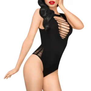 Schwarzer Fantasie-Body Hotter than hell – PH0100BLK