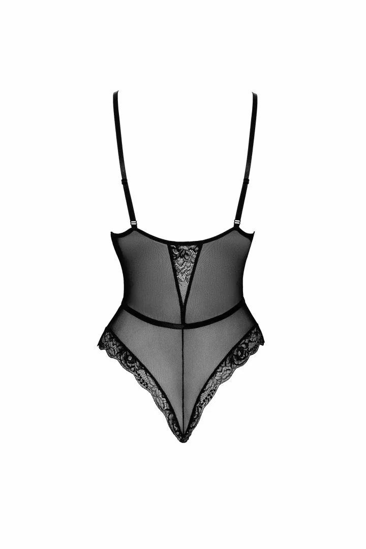 First Kiss 248 body en dentelle avec collier - noir – Bild 5