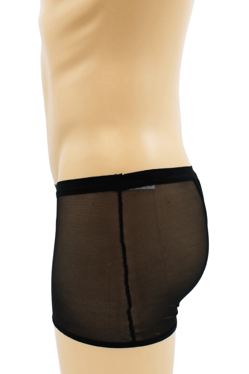 Schwarzer halbtransparenter Boxer - LM2502-67BLK – Bild 5