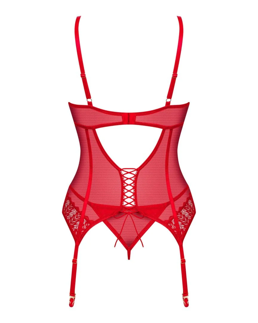 Ingridia corset et string - Rouge – Bild 8