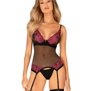 Rosenty guêpière et string – Noir