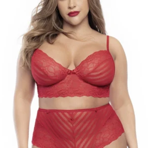 Dessous-Set, große Größe, zweiteilig aus roter Spitze – MAL8815XRED Dessous-Set, große Größe, zweiteilig aus roter Spitze – MAL8815XRED