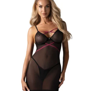 Novenes nuisette et string – Noir Novenes nuisette et string – Noir
