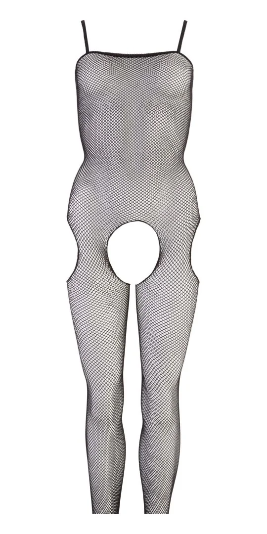 Schwarzer Netzanzug mit offenem Schritt - R2550121 – Bild 3