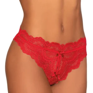 Roter offener Tanga im Schritt – DG1468RED