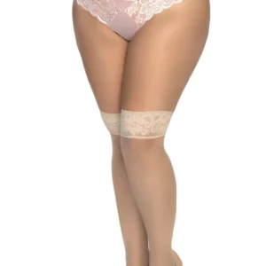 Nylon-Strümpfe, große Größe, halbtransparent hautfarben – MAL1101XNUDE