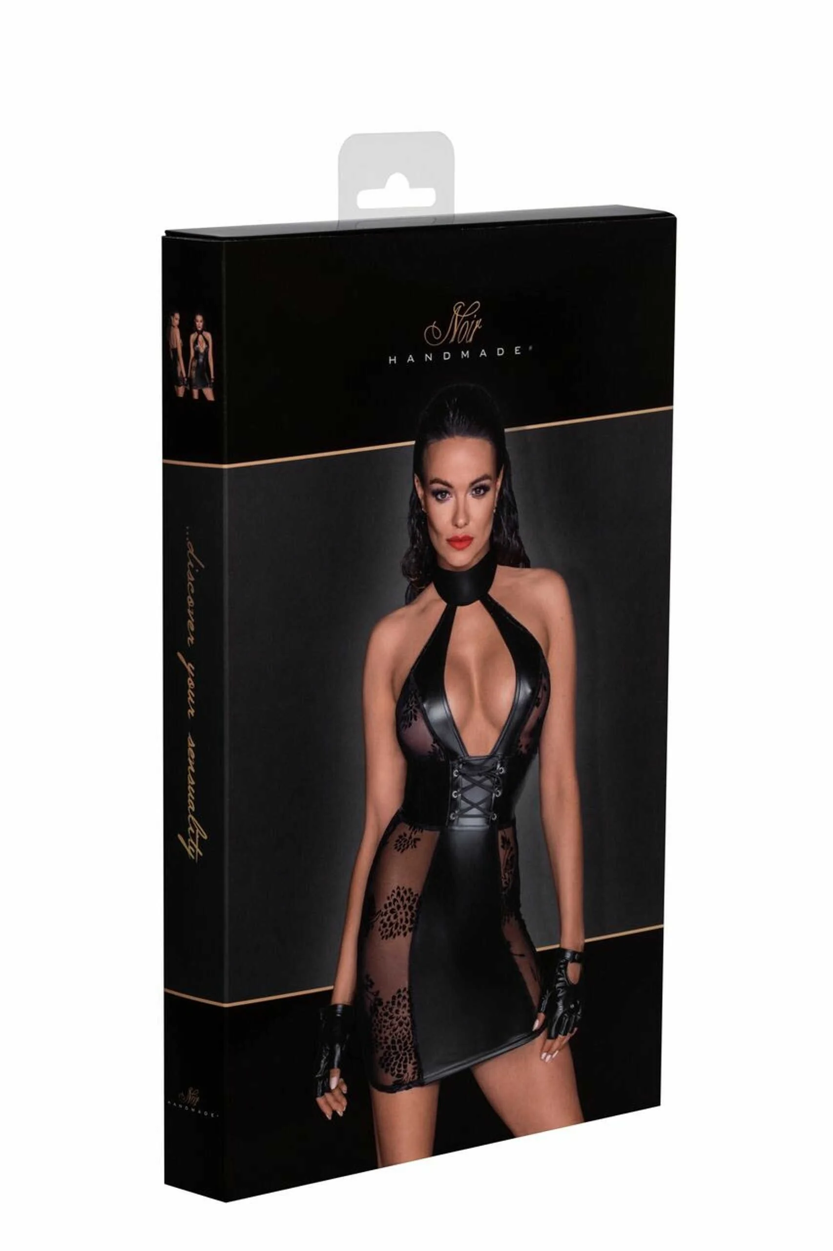 F238 Robe courte en tulle, empiècements en Powerwetlook et fermeture de corset – Bild 6