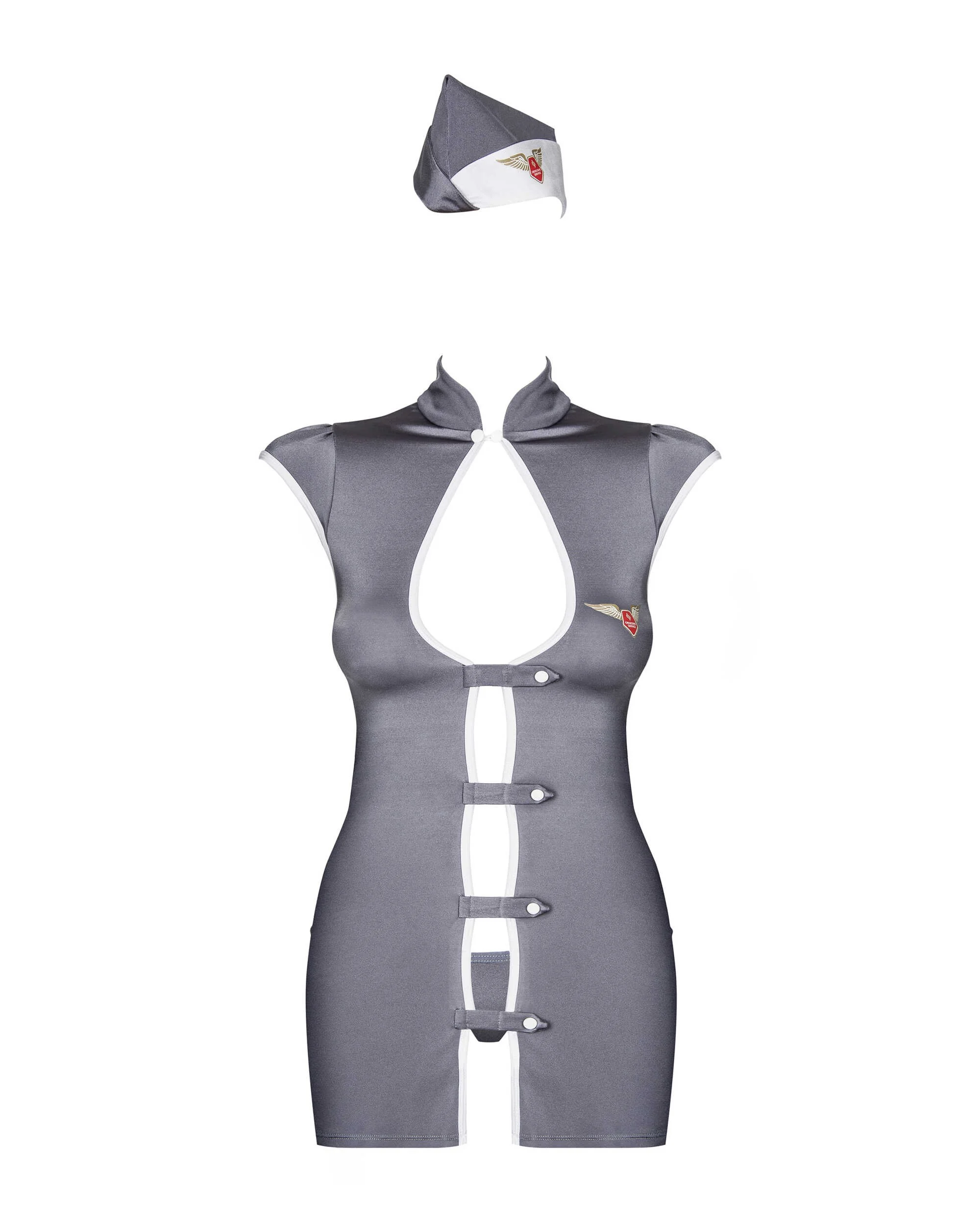 Stewardess Costume 3 pcs - Gris – Bild 4