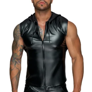 H062 Chemise à capuche avec fermeture éclair à double sens