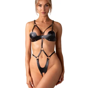 Dame controle body ouvert – Noir