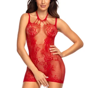 Anya robe sexy – Rouge