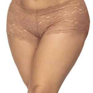 Große Spitzen-Shorts in Taupe – MAL90TAUP