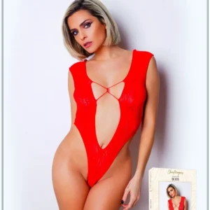 Roter Body mit tiefem Ausschnitt – Die Nummer 2 – Body Kollektion – CM98002