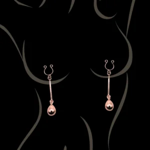 Nippelklemme Schmuck, roségoldene Perlenform – SO-0189