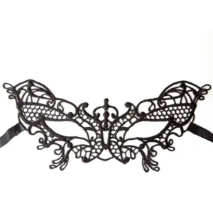 Weiche Maske aus schwarzer Spitze – 100824