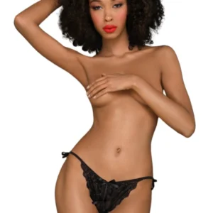 Schwarzer offener Slip Too hot to be real – PH0123BLK