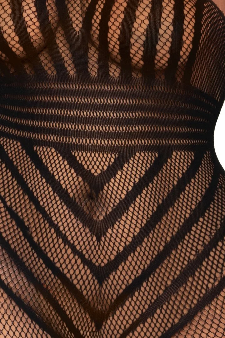 Großformatiges Netz-Bodystocking - DG0402XBLK – Bild 3