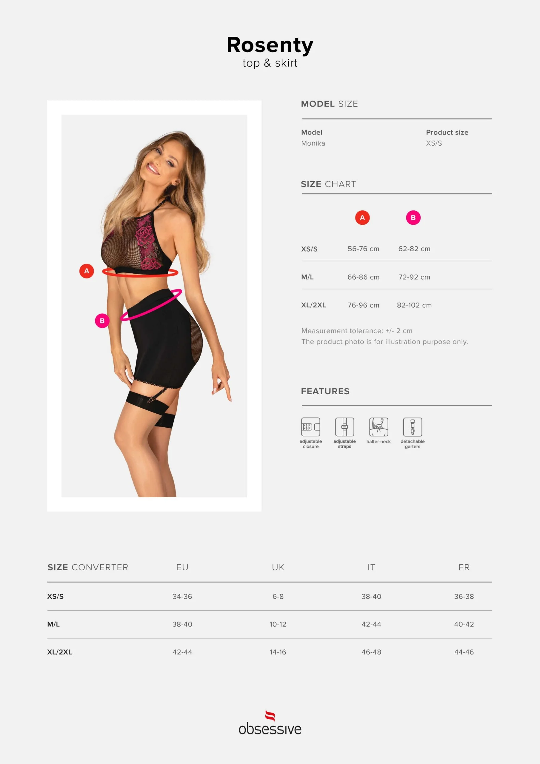 Rosenty ensemble Top et Jupe - Noir – Bild 9